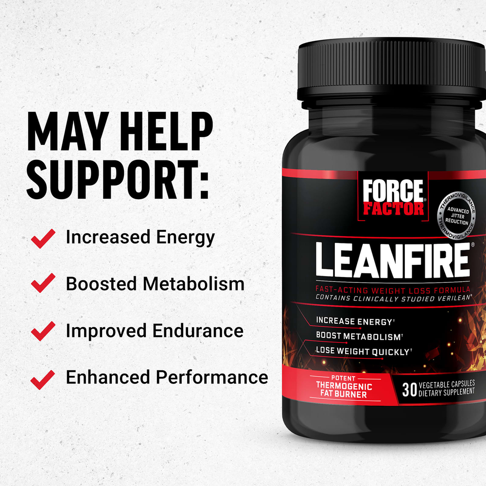 Force Factor, LeanFire®, 30 растительных капсул