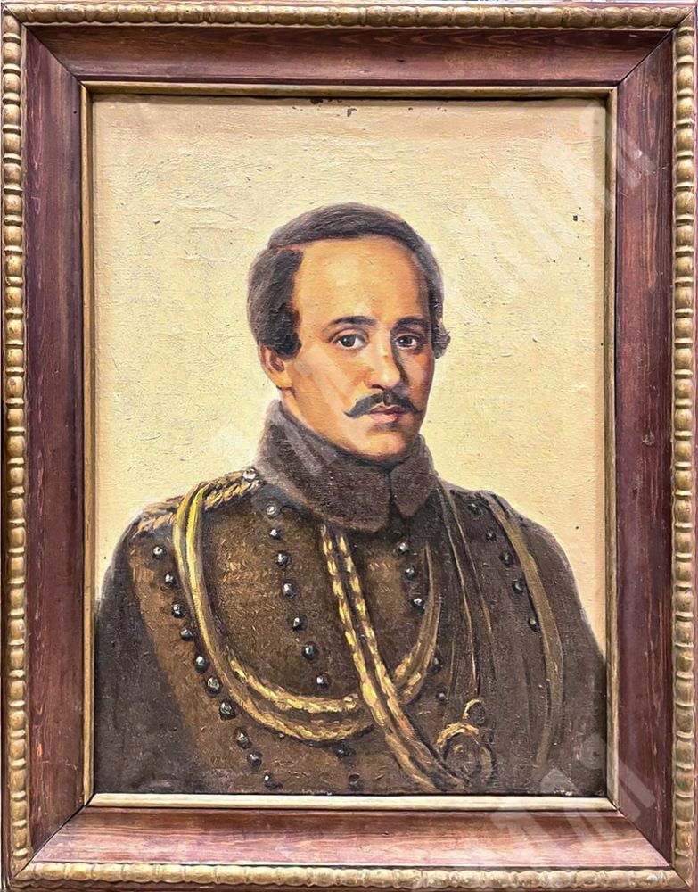 Балыкин А. П. Портрет М. Лермонтова. Холст, масло. СССР, 1957 г.