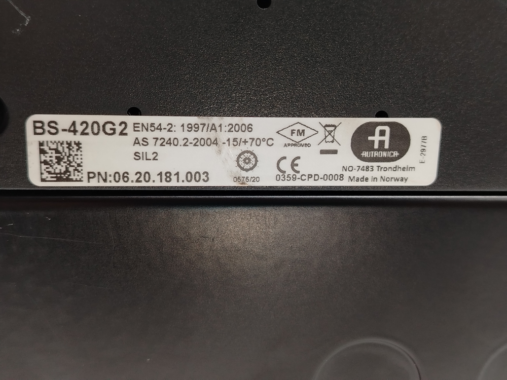 Детектор дыма Autronica Fire and Security AS Autronica Fire and Security BS-420G2 Б/У