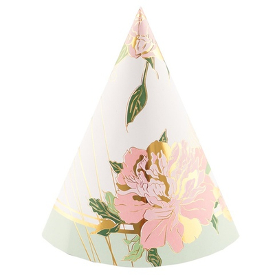 Колпаки праздничные «Пионы», 6 шт