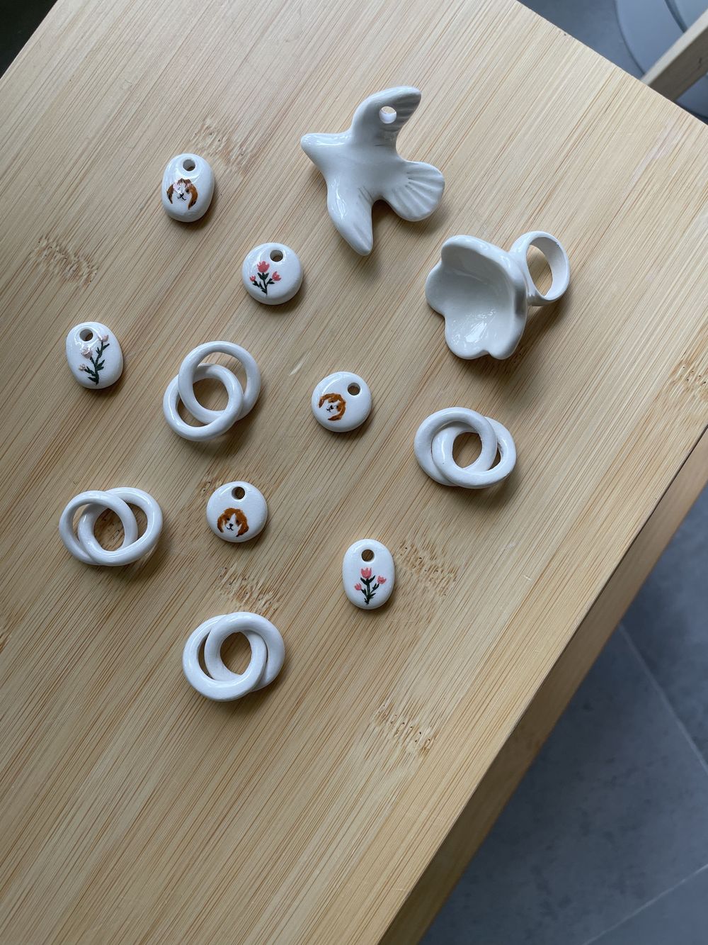 Кулон Цветок, керамика