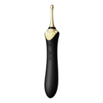 Черный клиторальный вибростимулятор 21,9см с насадками Zalo Bess Clitoral Massager Obsidian Black