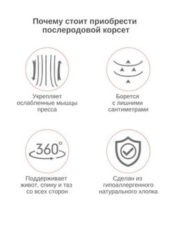 Бандаж после родов и кесарева сечения, послеоперационный абдоминальный пояс