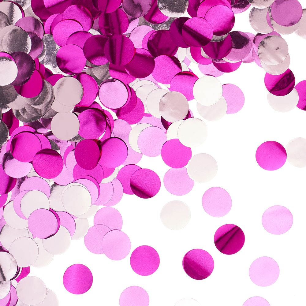 Конфетти 2 см круг розовый микс, фольга, 50 гр ВВ