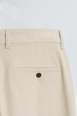 ZARA БРЮКИ ЧИНОС ИЗ КОМФОРТНОЙ РЕЛЬЕФНОЙ ТКАНИ, БЕЖЕВЫЙ