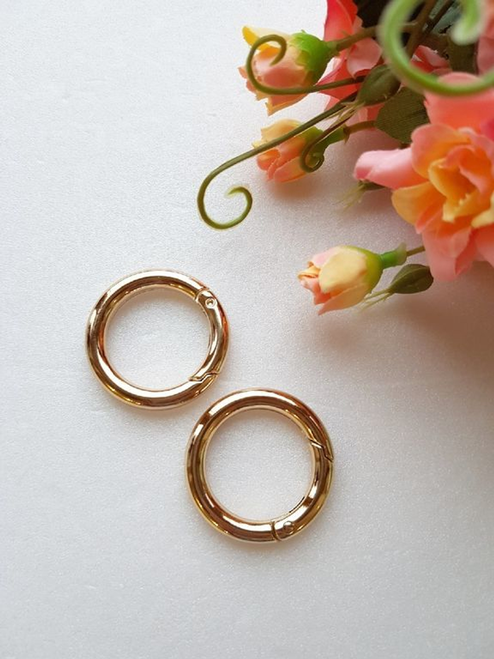 Карабин-кольцо D 25мм (толщина 6 мм), Золото