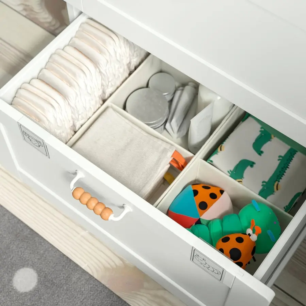 Комод детский - IKEA PLATSA/SMÅSTAD/SMASTAD, 123х60 см, белый, ИКЕА
