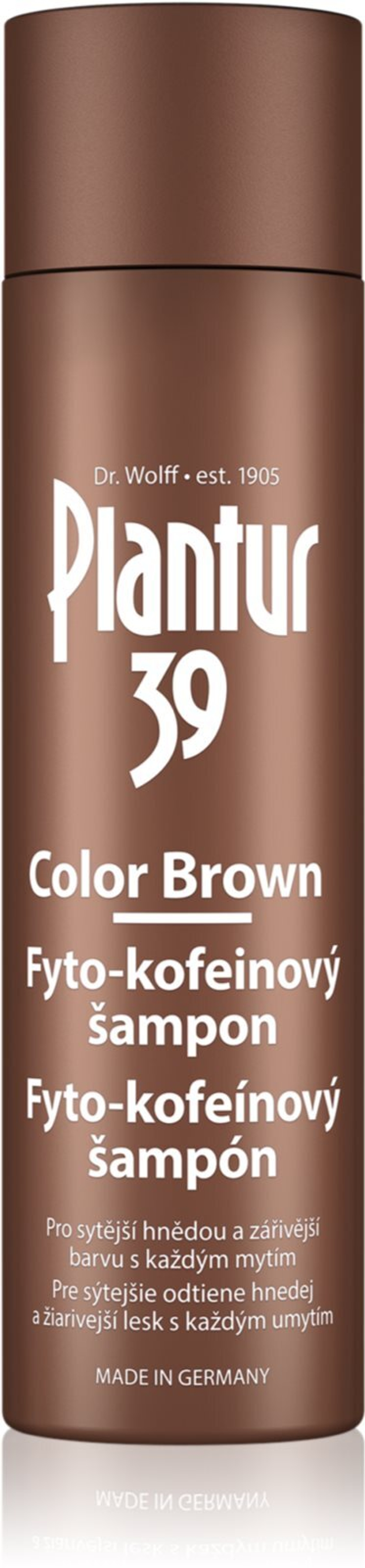 Plantur 39 Color Brown - шампунь с кофеином для каштановых волос /   250  ml  / GTIN 4008666704856