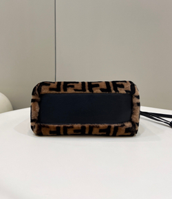 Fendi Peekaboo Mini Sheepskin Fur Bag