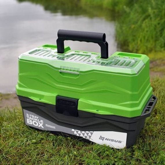 Ящик для снастей NISUS Tackle Box трехполочный зеленый (N-TB-3-G)