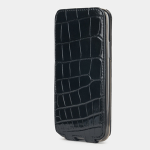 Чехол для iPhone 11 Pro из натуральной кожи крокодила, цвета черный лак