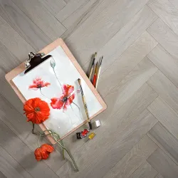 Инженерный паркет Coswick Дуб Серая Пейна (Paynes Grey) Шелковое масло ультраматовое