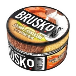 Бестабачная смесь для кальяна BRUSKO, 250 г, Дыня с кокосом и карамелью, Medium (M)