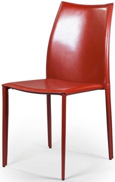 Стул Rolf, кожа ретро-красный