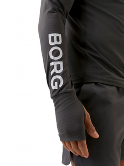 Мужская теннисная кофта Björn Borg Borg Graphic Midlayer Half Zip M - серый