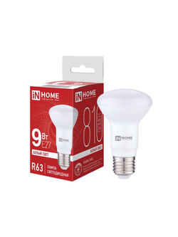 Лампа светодиодная LED-R63-VC 9Вт рефлектор 4000К нейтр. бел. E27 810лм 230В IN HOME 4690612024325