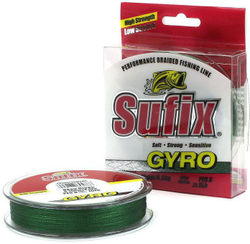 Леска плетеная SUFIX GYRO Braid зелёная 135 м