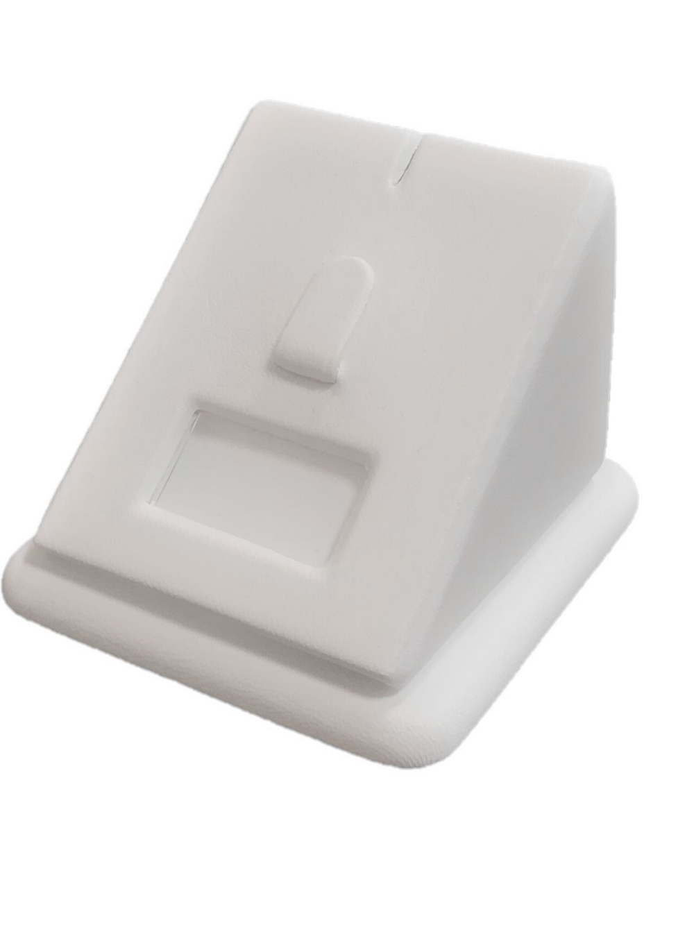 Подставка для кольца/наклонная/язычок/окошко для бирки/прорезь для нитки/основание