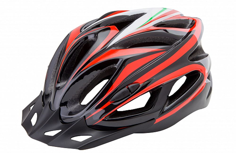 Шлем защитный FSD-HL022 (in-mold) чёрно-красный, размер L