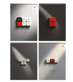 Блокнот А5 60л. на гребне BG "Push the button", твердая подложка Б5гр60 06695