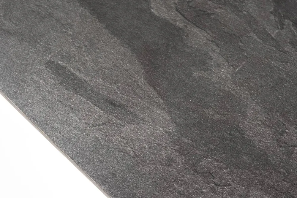 "Каффе" обеденный стол из HPL 140х70см, цвет "серый гранит", подстолье двойное черное