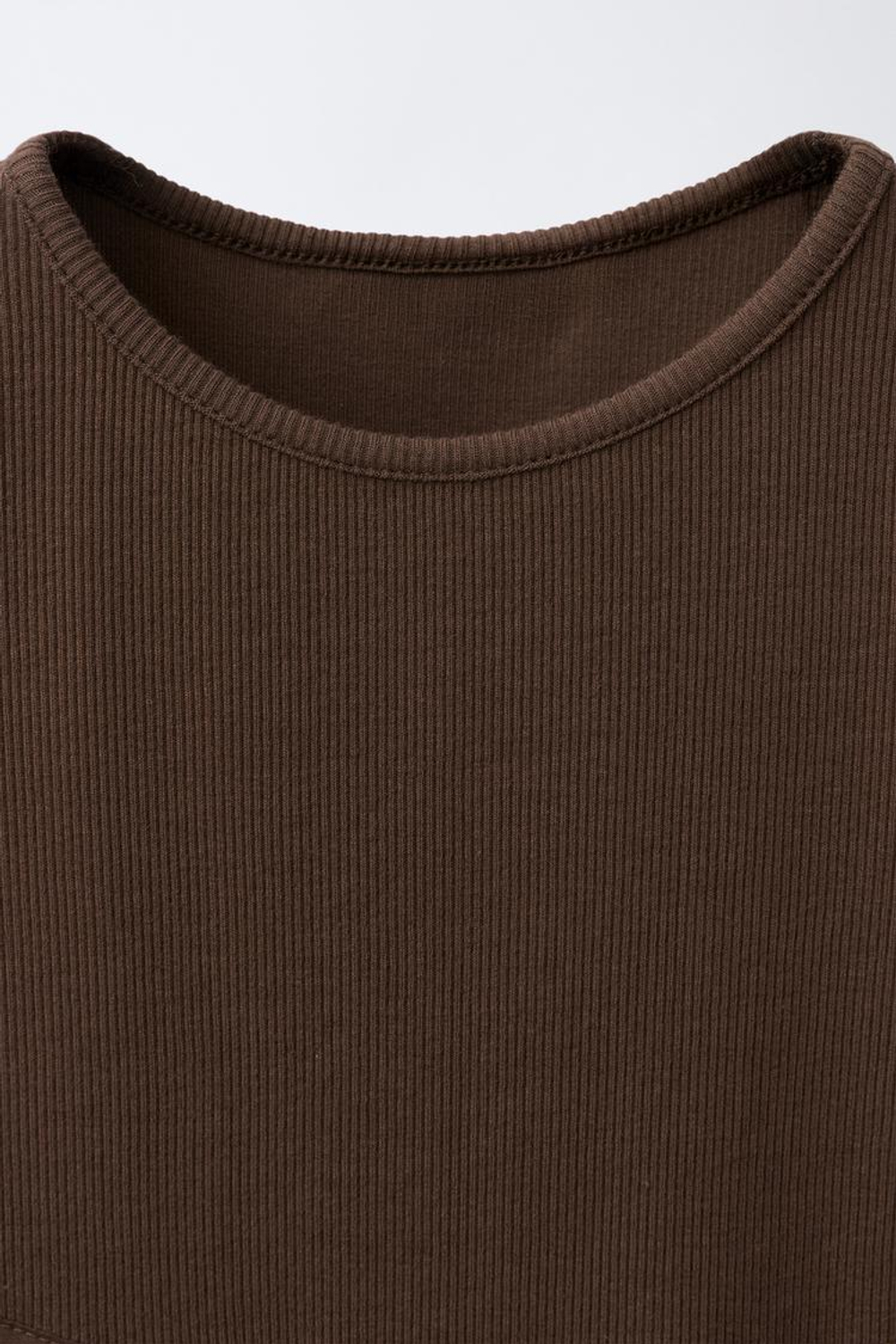 ZARA КОМБИНИРОВАННОЕ ПЛАТЬЕ В РУБЧИК С БАНТОМ, ШОКОЛАДНЫЙ