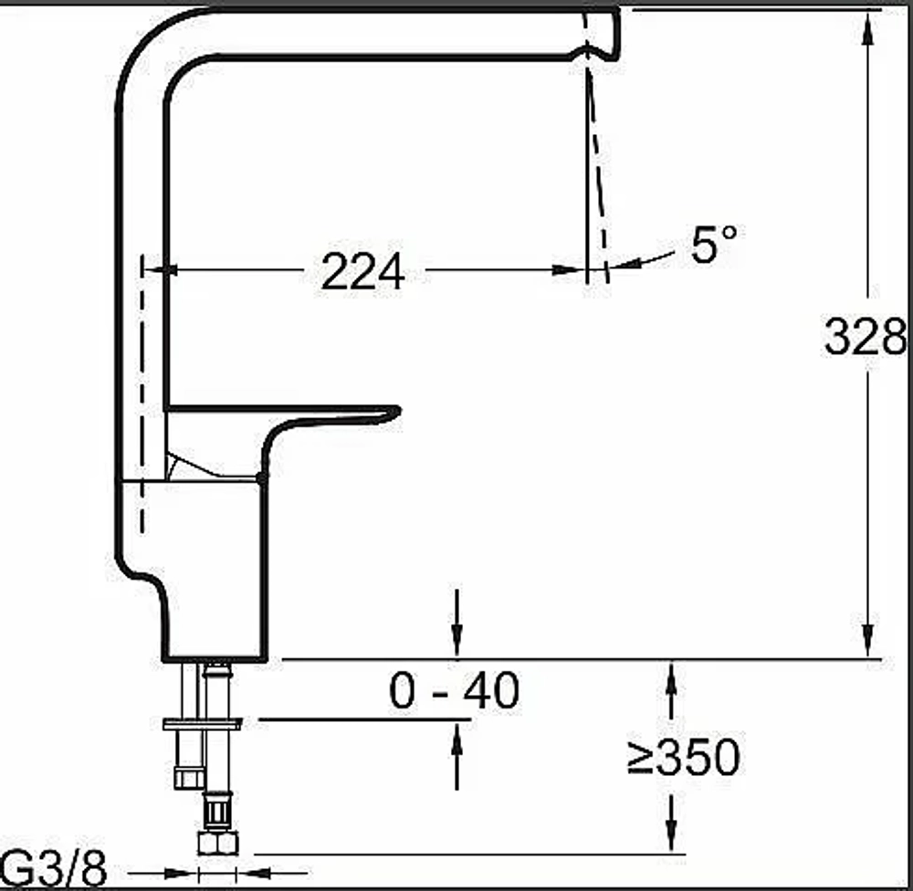 Смеситель для кухни Jacob Delafon ALEO E72360-CP