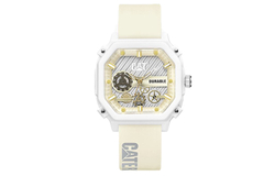 CAT Wrist Watch Quartz Movement Silicone Strap 47mm Black Dial Women"s Watch CAT F81P1P1 1G Black