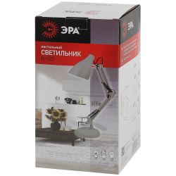 Настольный светильник ЭРА N-123-Е27-40W-GY серый