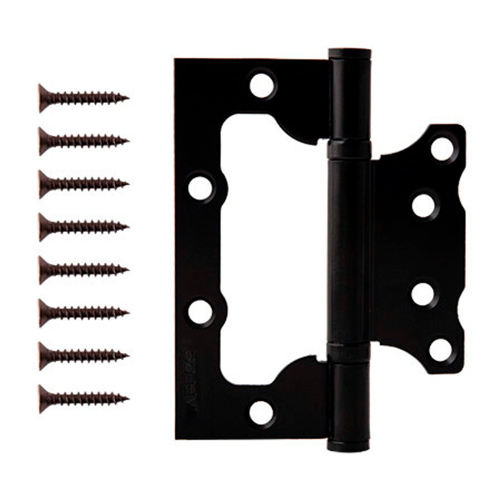 Петля накладная APECS 100*75*2,5-B2-Steel-BLM черный матовый  **АПЕКС**