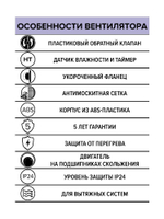 Вентилятор накладной REST D100 сетка обр.клапан HT ERA