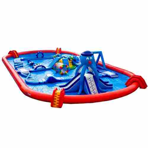 Надувной бассейн «Поймай осьминога» с водными модулями, 25*15*3,5 м