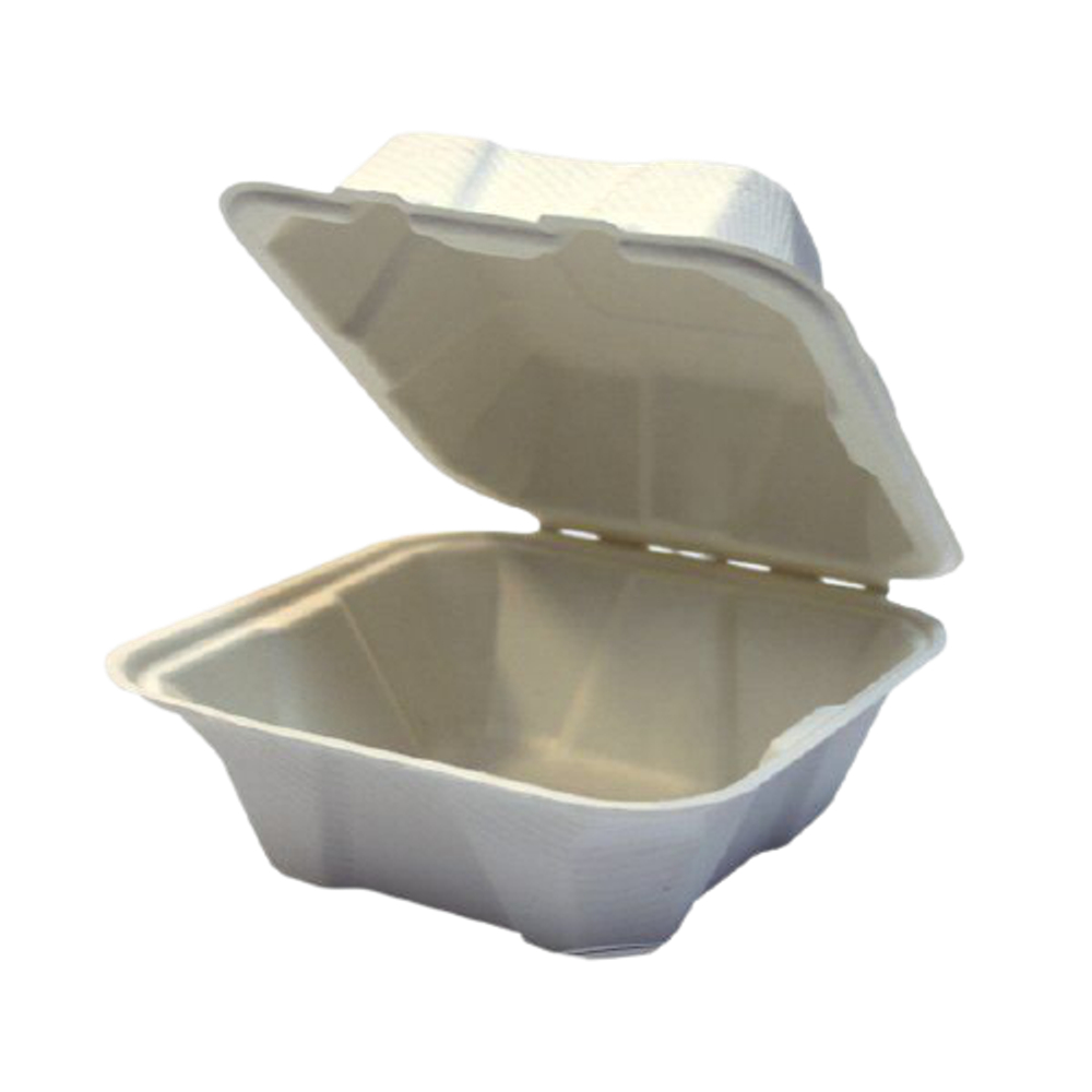 Бокс под бенто-торт 150х150х88мм белый, сахарный тростник