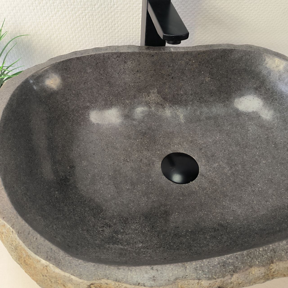Раковина из речного камня RS-66076 58х43х15 из натурального камня