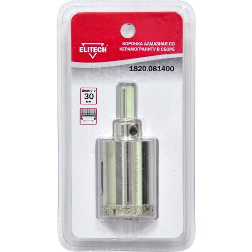 Коронка алмазная ELITECH 30мм   1820.081400