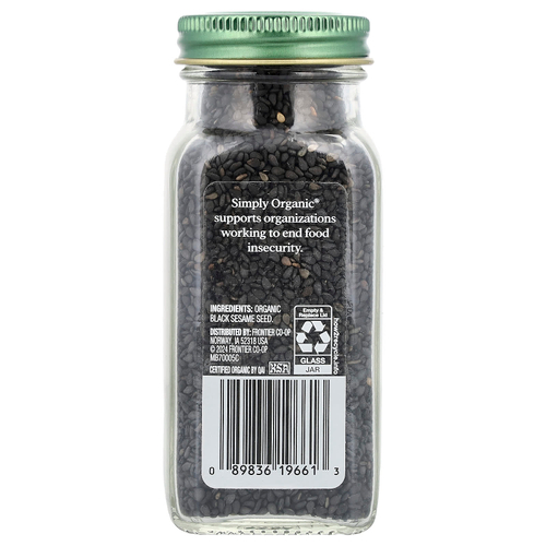 Simply Organic, Семена черного кунжута, 80 г (2,82 унции)