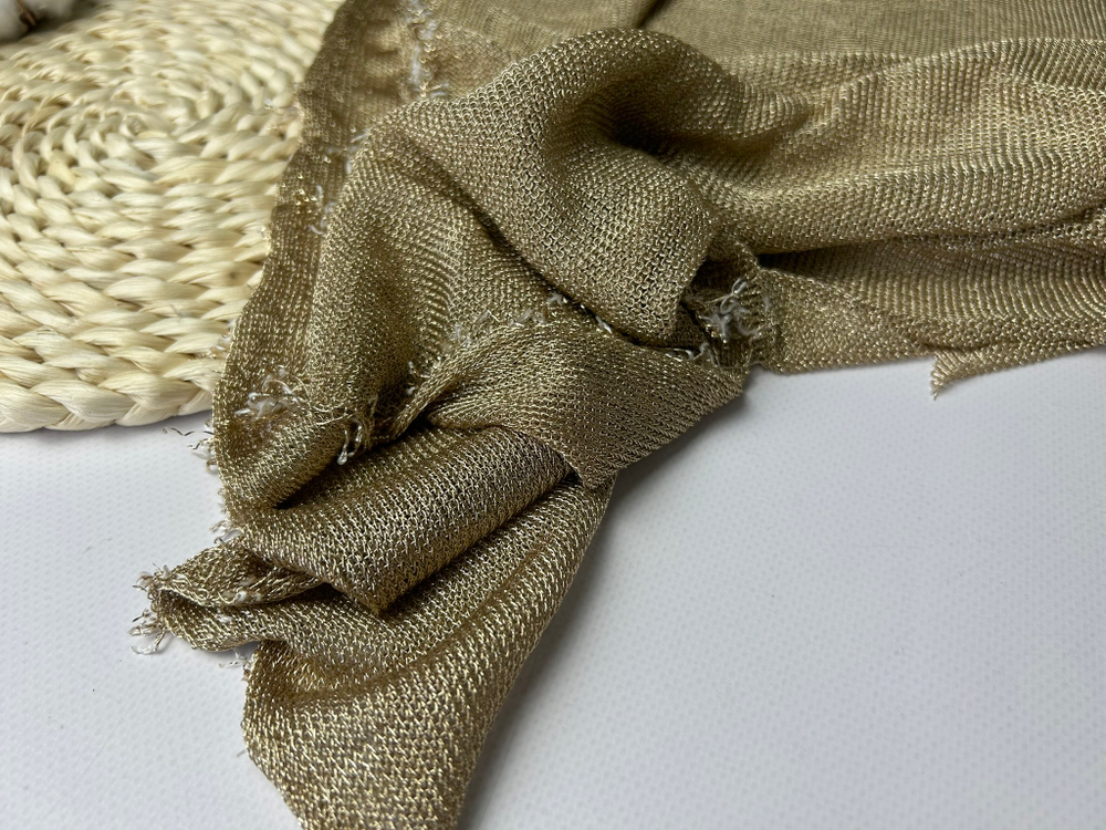 Сетка СТРЕЙЧ металлизированная ЗОЛОТО