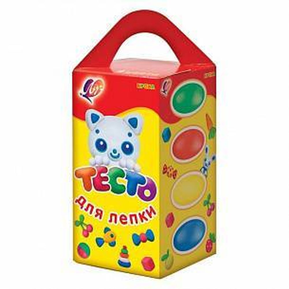 Тесто для лепки КРОХА 4 цв 280г