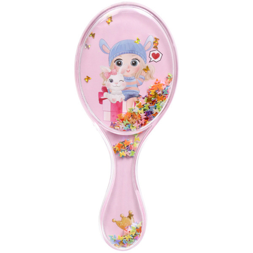 Расческа массажная детская «ФРАТТИ БУМ», малышка Бритни, форма овал, 14*5,5см (блистер Ультрамарин)