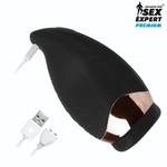 Черный вибромастурбатор Sex Expert (Цвет: черный)