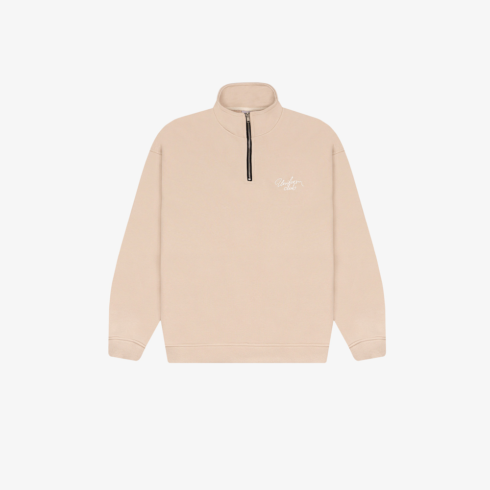 Cвитшот UNIFORM Half-zip Club бежевый