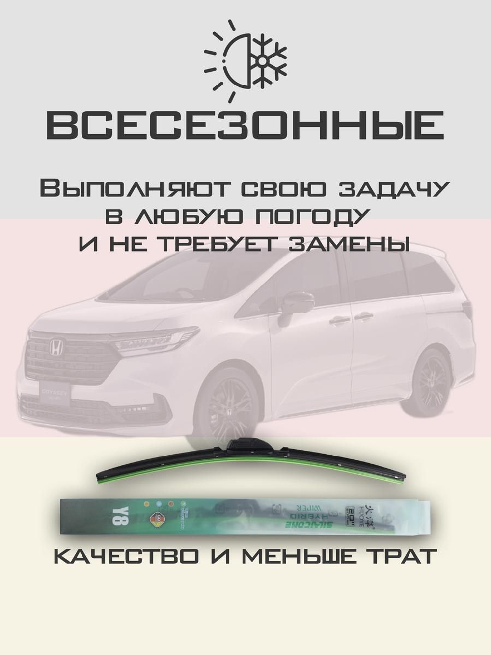 Щетки стеклоочистителя HUOYE Y8 700/350 мм на Hongqi HQ9 | Push button