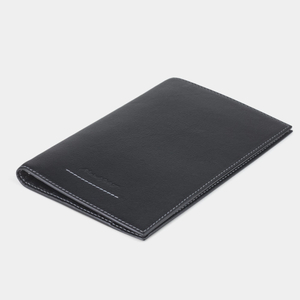 Кошелек мужской кожаный, теленок черного цвета