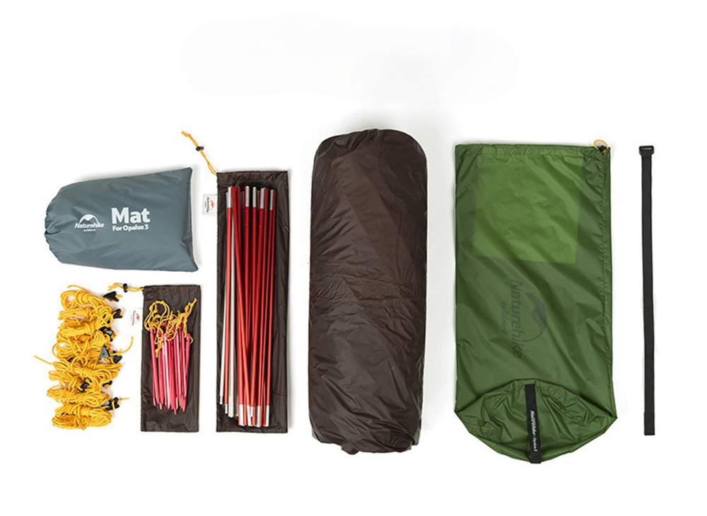 Палатка туристическая 2-местная Naturehike Opalus NH17L001-L, 20D, зеленый, 6976023924781