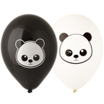Шар латексный 35см Панда (Черный, Белый)