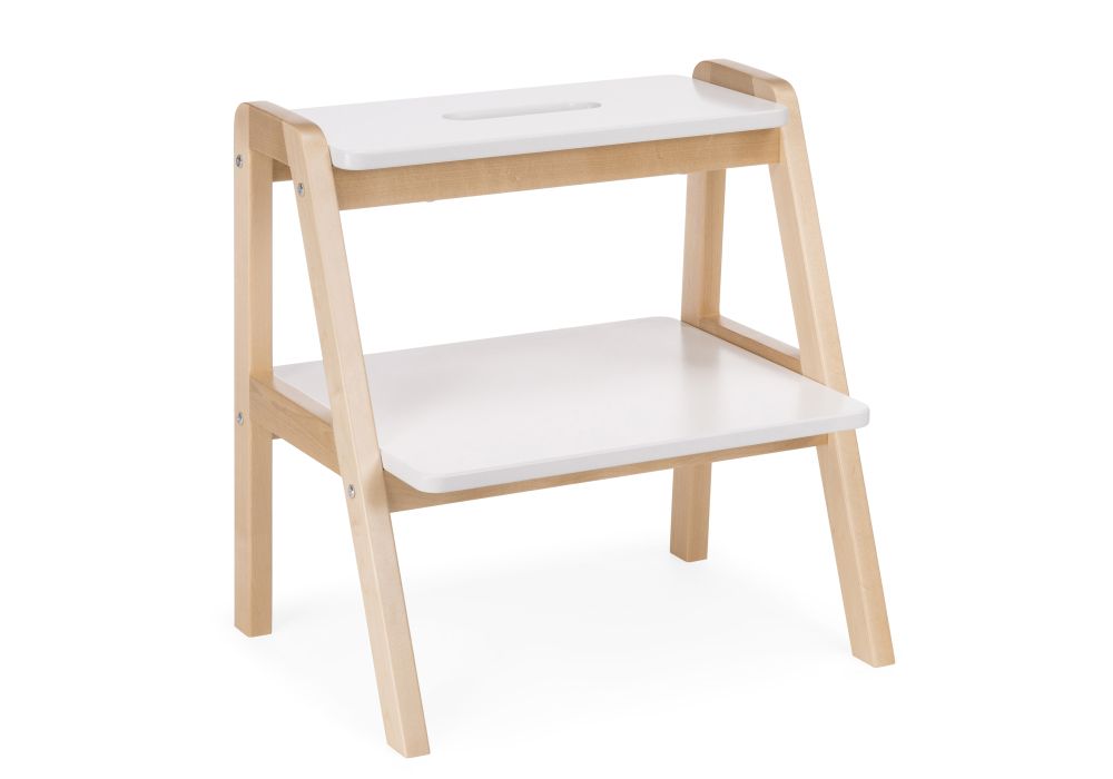 Табурет-стремянка Брети натуральная береза / белый