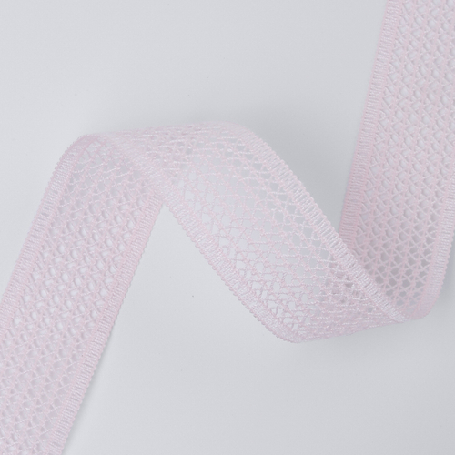 Лента декоративная "Вязка" Светло-розовая