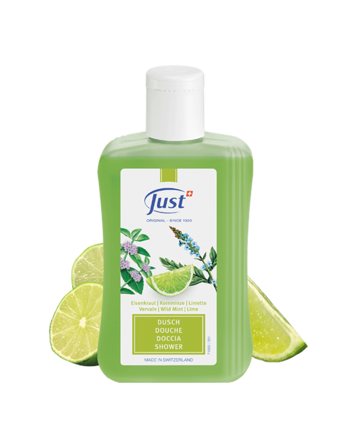 Just Гель для душа Вербена, Лайм и мята «Verbrna/Cornmint/Lime» 250ml