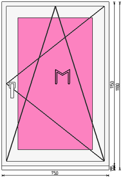 Пластиковое окно 1150 х 750 ТермА Эко + Москитная сетка
