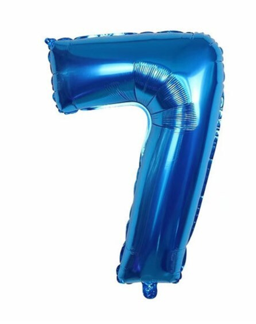 Шар цифра №7 Синий